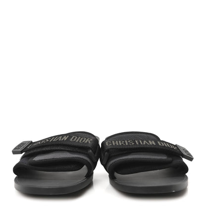 Christian Dior Technical Stretch Fabric Camouflage Dio(r)evolution Slide Sandals 39 Black Military 2 of 9
