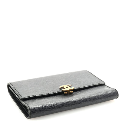 Chanel Grained Calfskin CC Flap Wallet Black 4 of 8