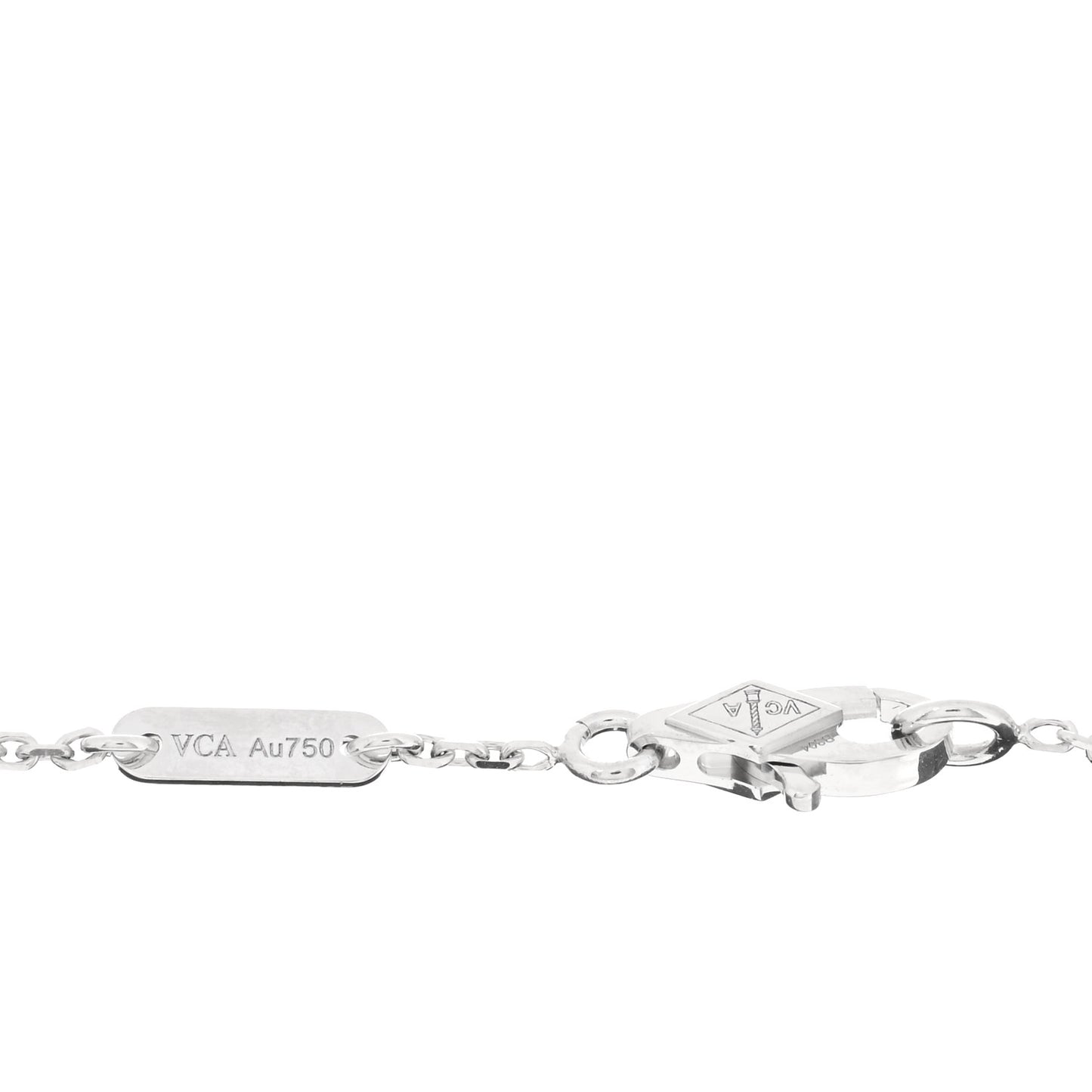 18K White Gold Diamond Sweet Alhambra Bracelet