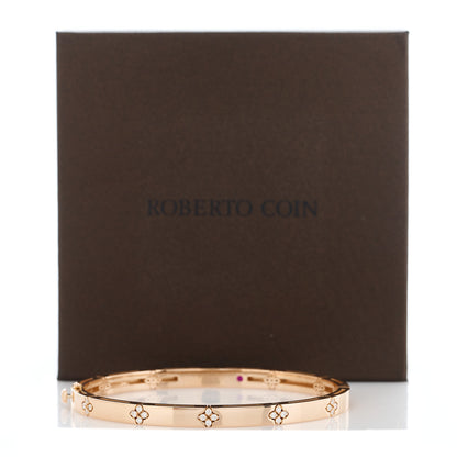 Roberto Coin 18K Rose Gold Diamond Narrow Love in Verona Bangle Bracelet 4 of 4