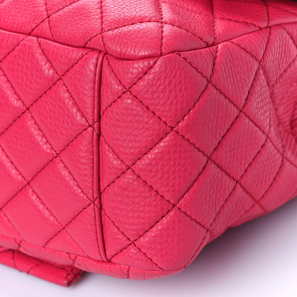 Chanel Calfskin Quilted Small XXL Travel Flap Bag Dark Pink 9 of 9