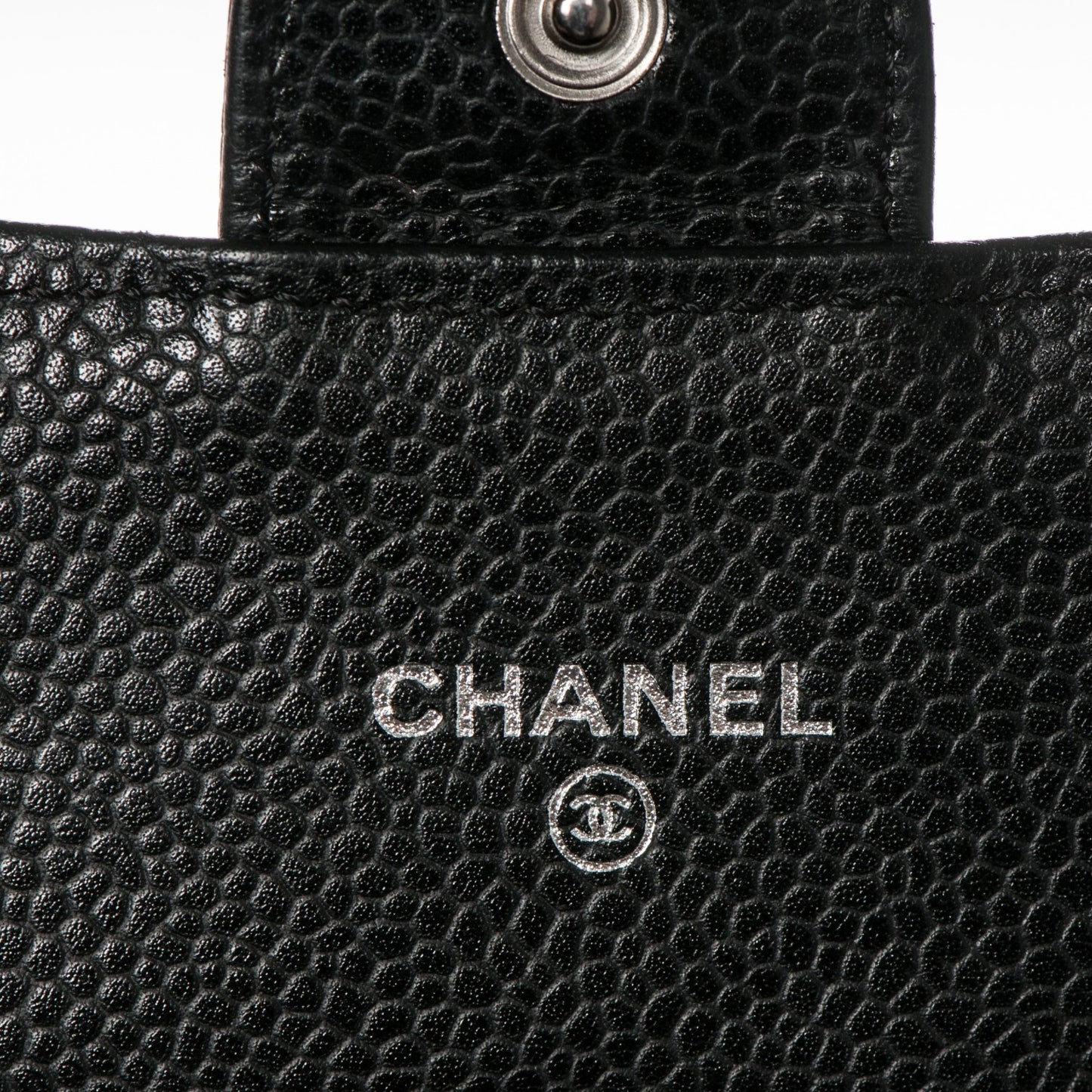 Caviar Quilted Small Flap Wallet Black