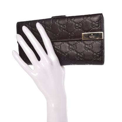 Gucci Guccissima Signature Dice Continental Wallet Chocolate 2 of 7