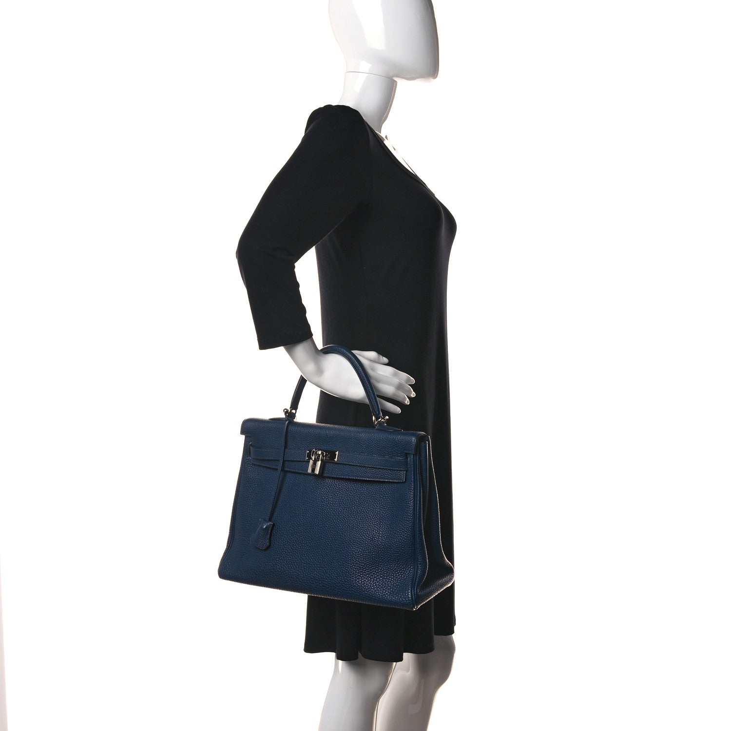 Hermes Togo Kelly Retourne 35 Bleu de Galice 2 of 37