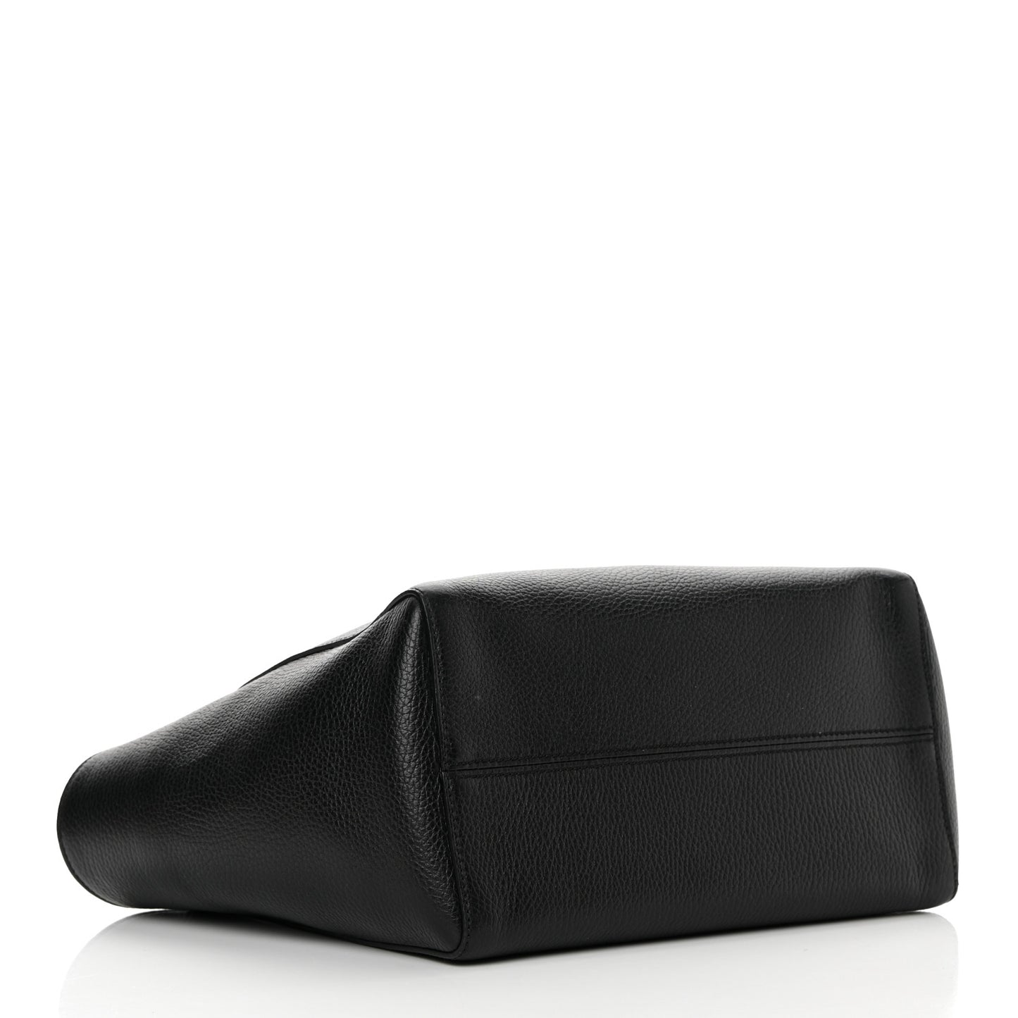 Pebbled Calfskin Small Swing Tote Black