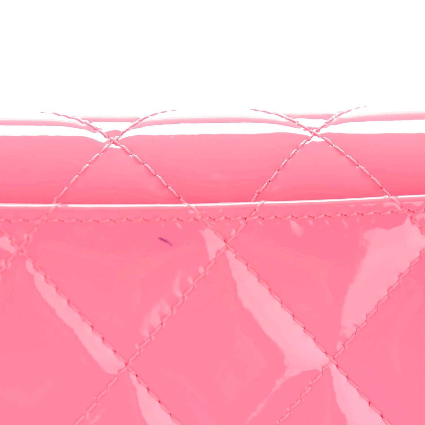 Patent Calfskin Quilted Clutch With Removable Chain Light Pink