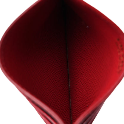Prada Saffiano Triangle Card Holder Fuoco 5 of 11