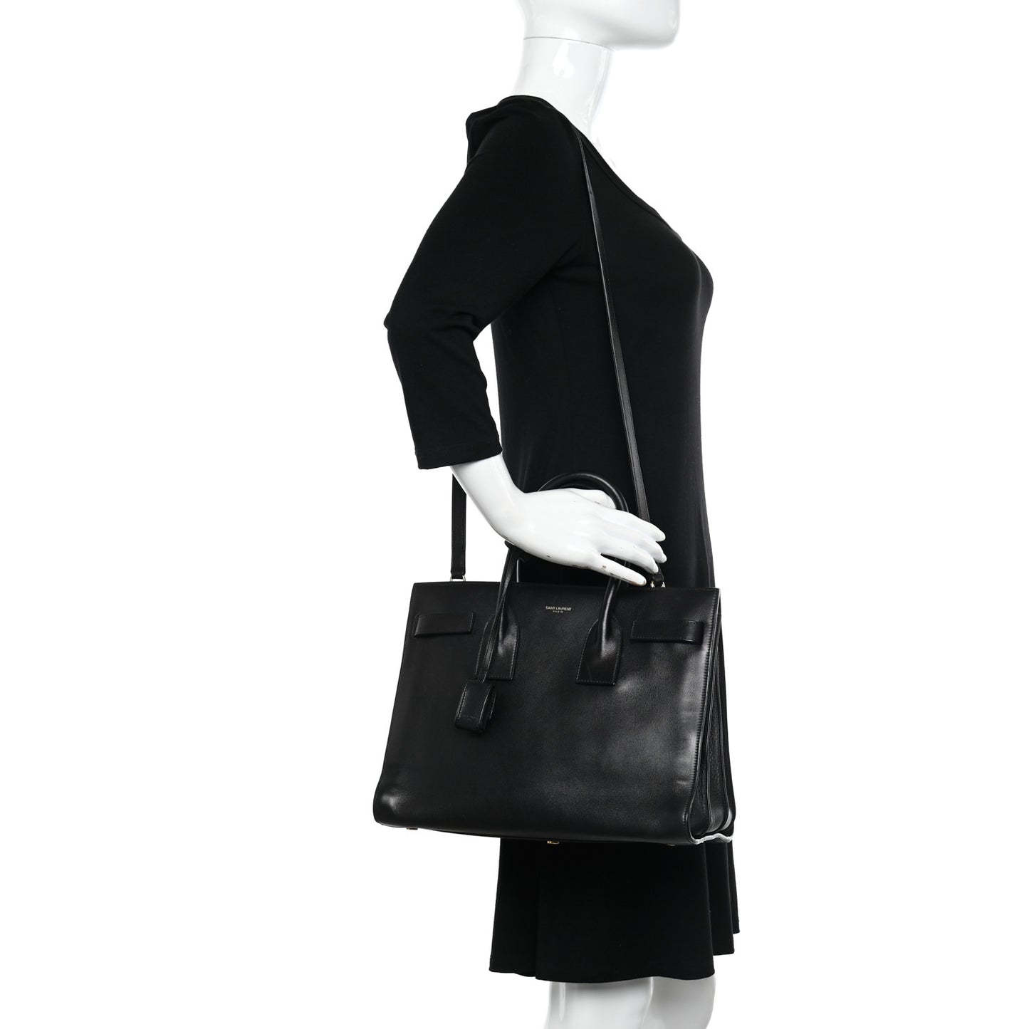 Calfskin Large Sac De Jour Carryall Black