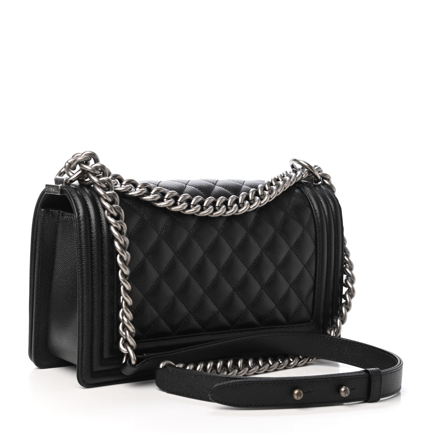 Chanel Caviar Quilted Medium Boy Flap Black 2 of 4