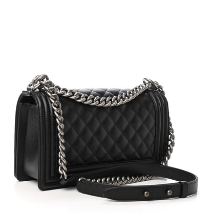 Chanel Caviar Quilted Medium Boy Flap Black 2 of 4