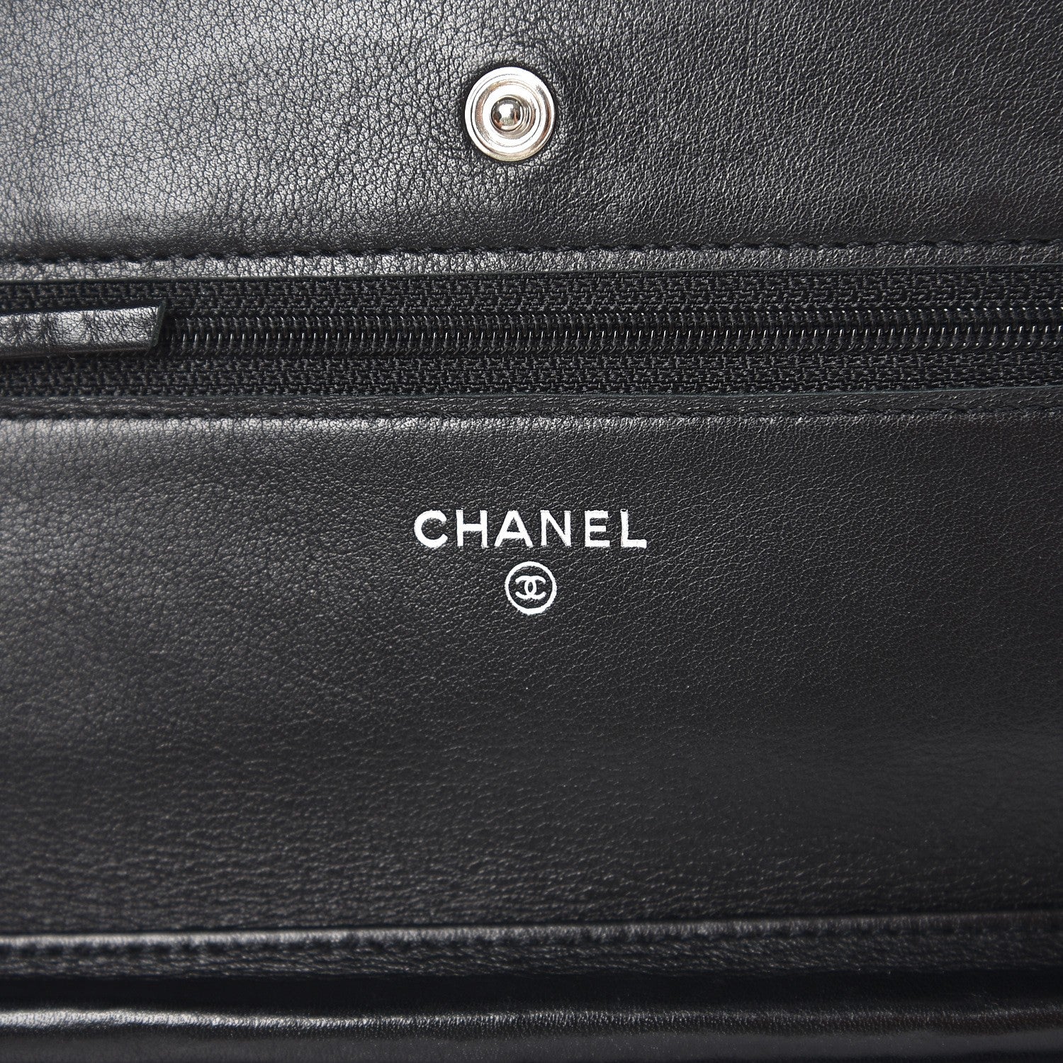 Chanel Caviar Timeless CC Wallet On Chain WOC Black 6 of 10