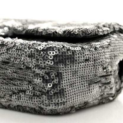 Chanel Sequin Small Single Flap Silver 10 of 10