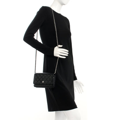 Chanel Caviar Quilted Wallet On Chain WOC Black 2 of 9