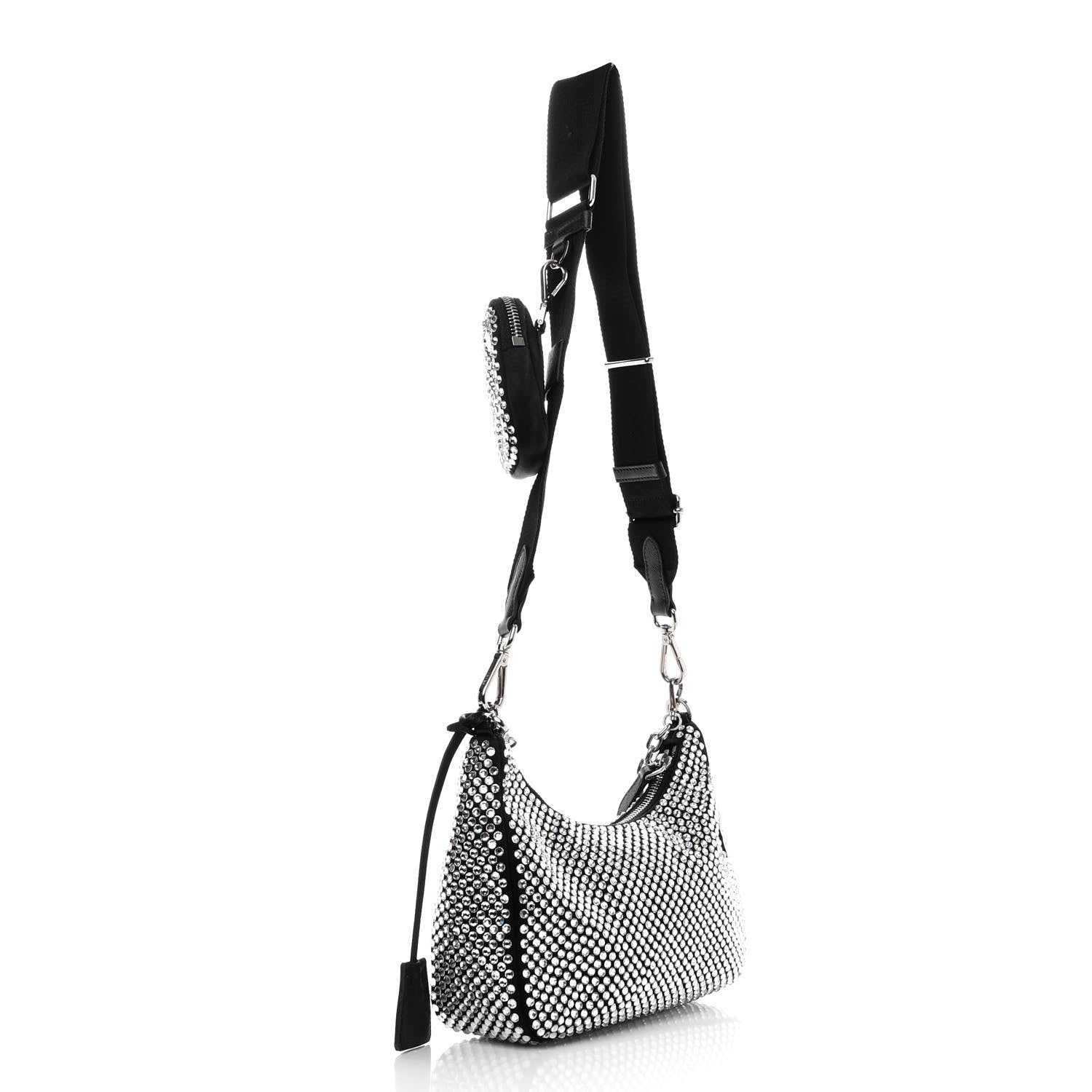 Prada Satin Crystal Re-Edition 2005 Shoulder Bag Cristal 4 of 13