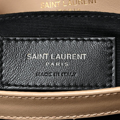 Saint Laurent Calfskin Y Quilted Monogram Toy Loulou Crossbody Bag Dark Beige 6 of 11
