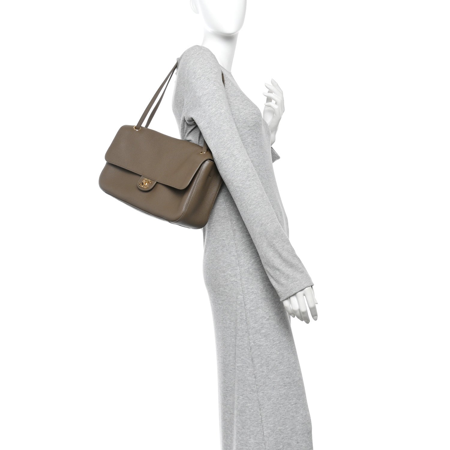 Chanel Grained Calfskin Small Souplissimo Maxi Flap Light Brown 2 of 11