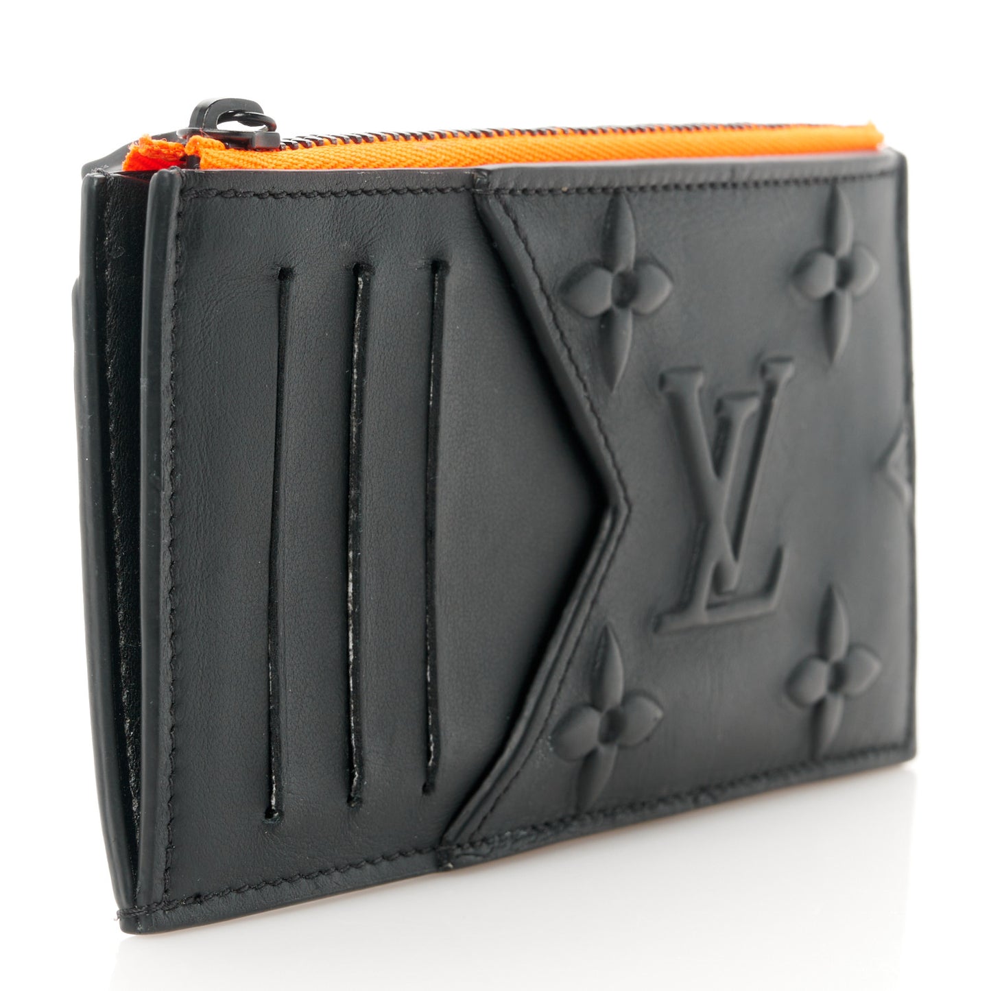 Monogram Seal Coin Card Holder Black