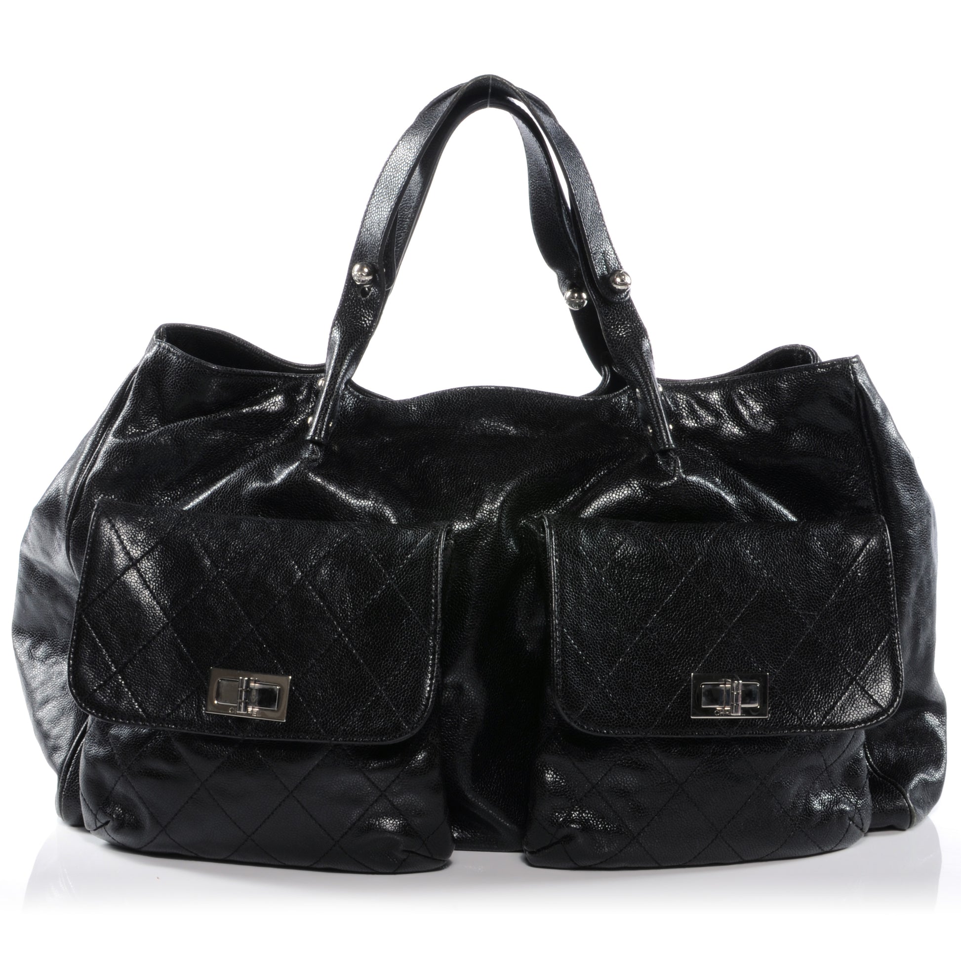 Chanel Glazed Caviar Mademoiselle XL Tote Black 1 of 8