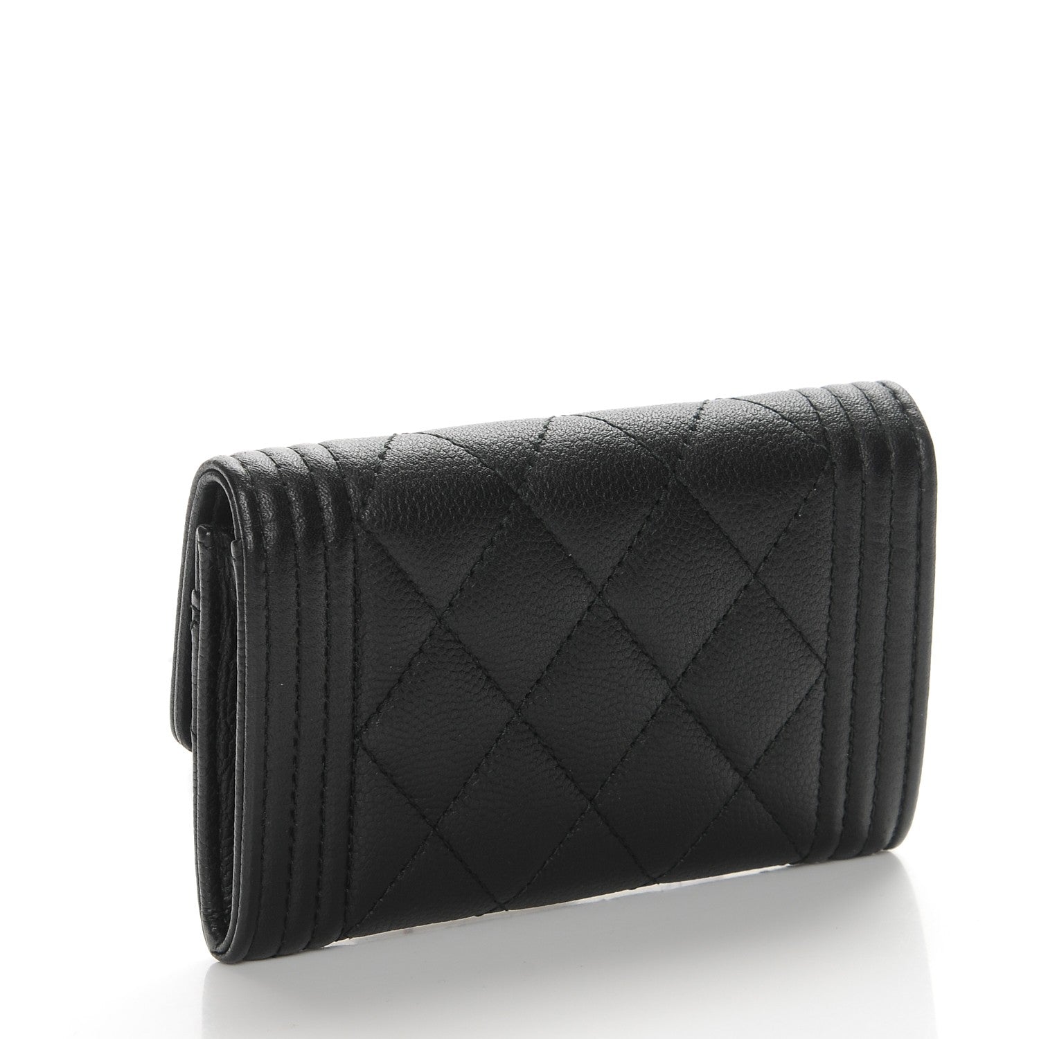 Chanel Caviar Quilted Boy Flap Card Holder Black 3 of 10
