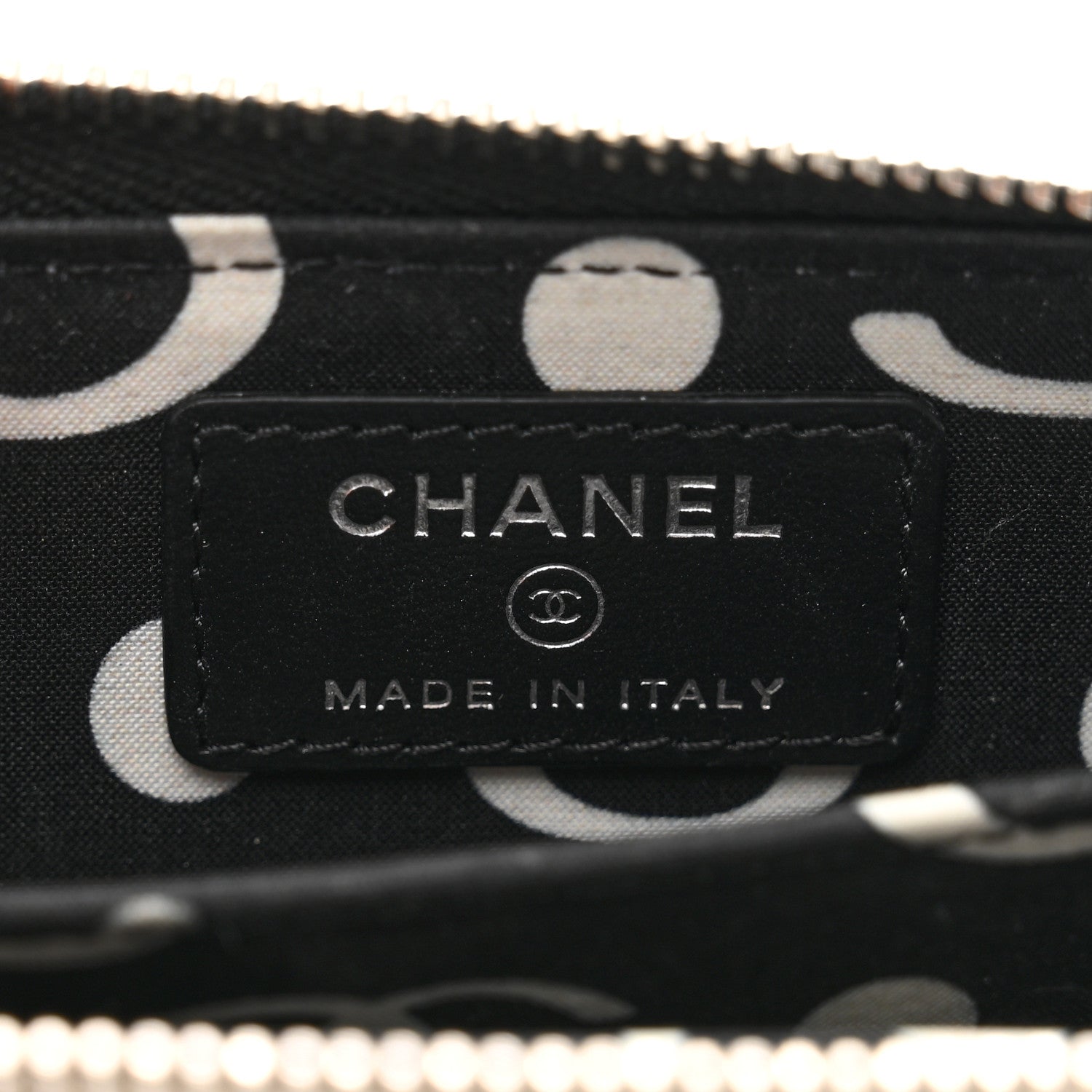 Chanel Caviar Quilted Coco Chanel Logo CC Zip Coin Purse Black 6 of 8