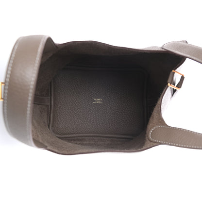 Hermes Taurillon Clemence Picotin Lock 18 PM Etoupe 5 of 11