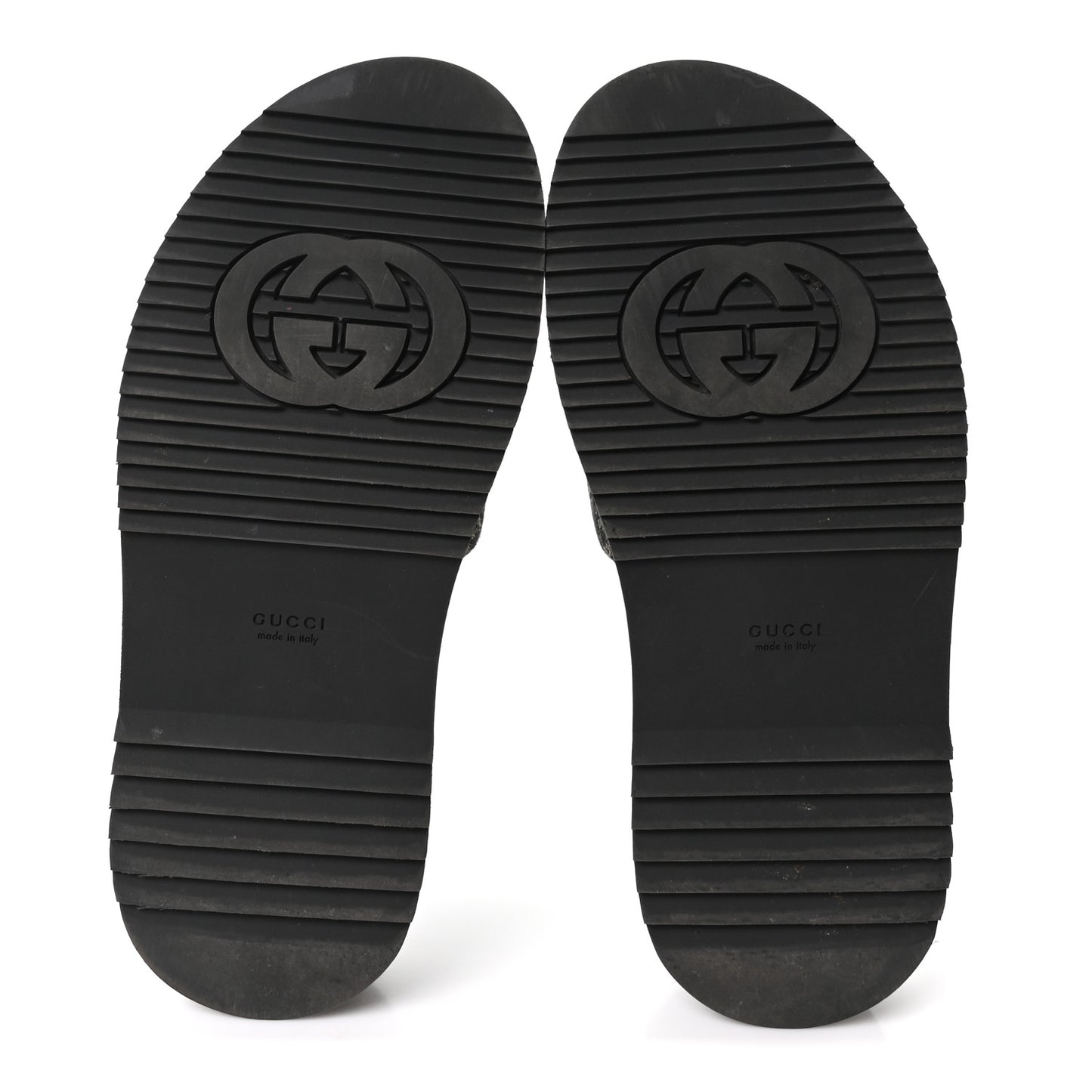 Jacquard Black Denim GG Monogram Angelina Platform 55mm Slide Sandals 39.5 Black Ivory