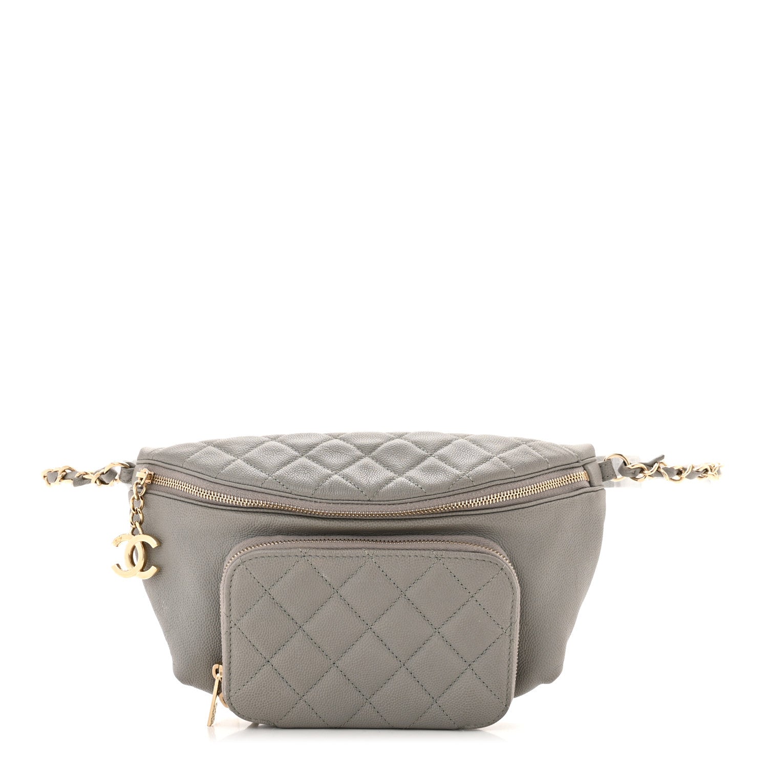 Chanel Caviar Quilted Business Affinity Waist Bag Grey 1 of 10
