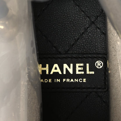 Chanel Lambskin PVC Sand By The Sea Flap With Pearl Strap Black 6 of 9