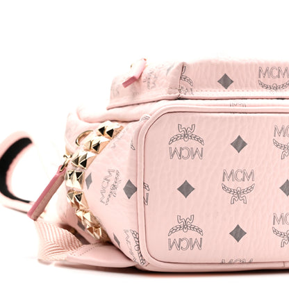 MCM Visetos Outline Stud Mini Stark Backpack Soft Pink 9 of 10