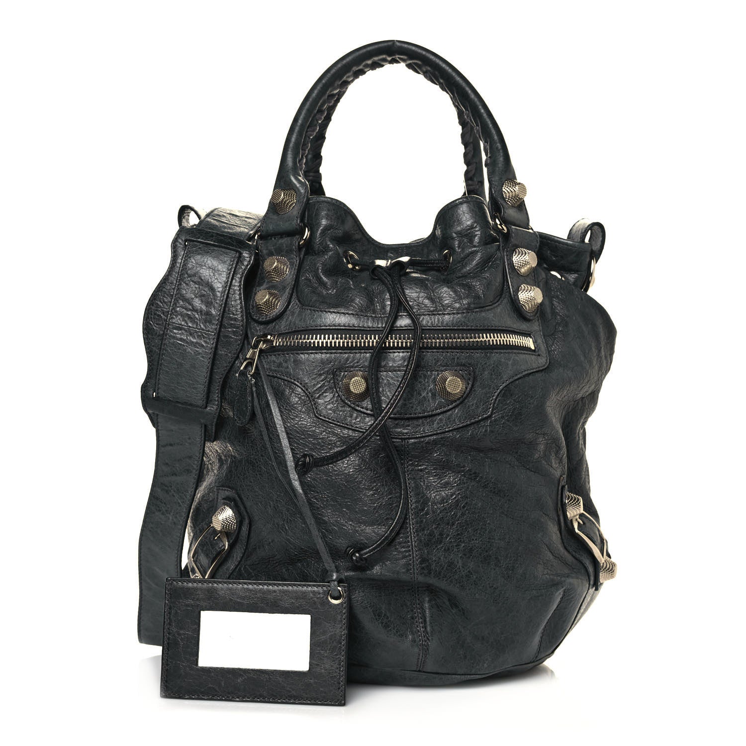 Balenciaga Chevre Giant 21 Silver Hardware Pompon Black 1 of 9