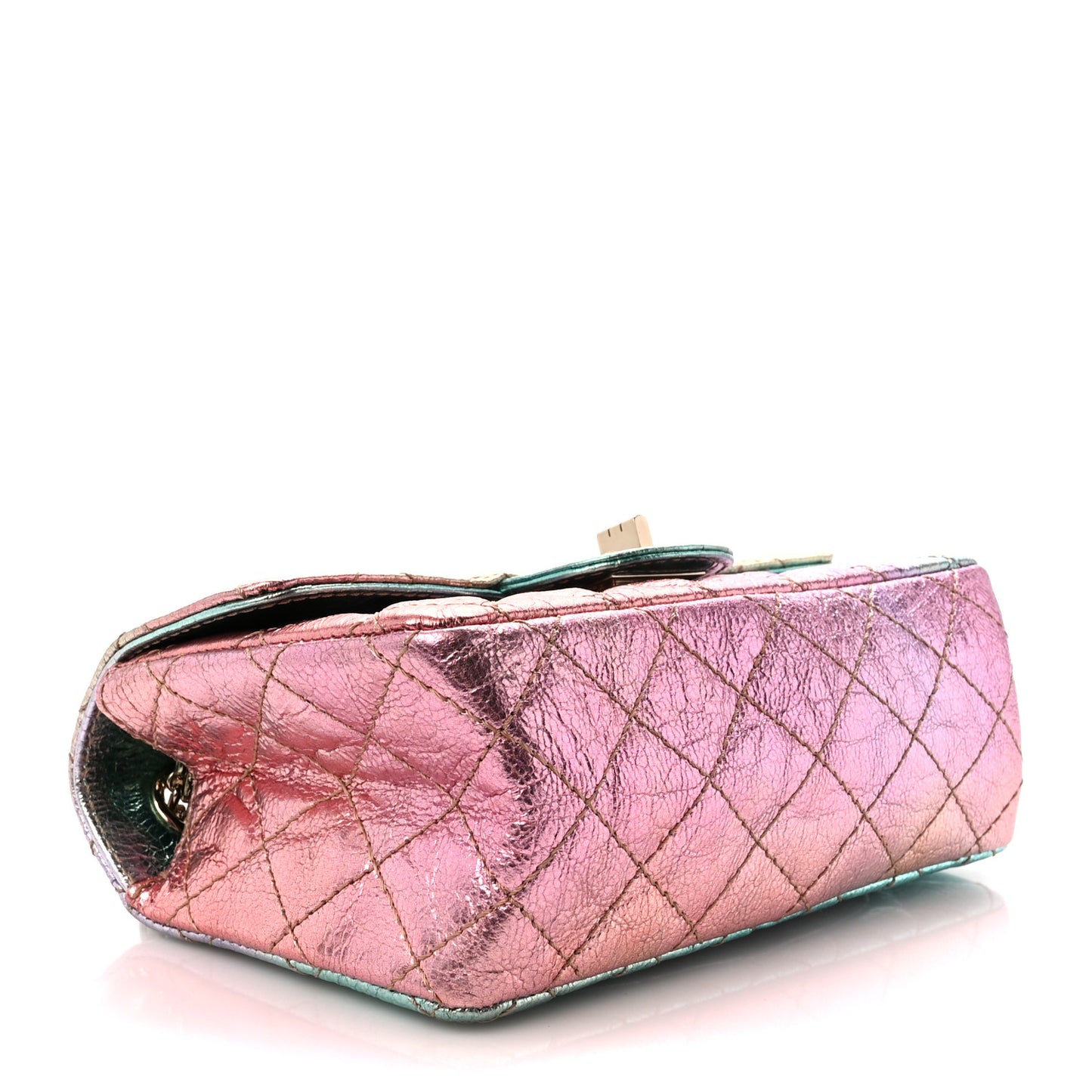 Metallic Goatskin Quilted Mini 2.55 Reissue Flap Multicolor