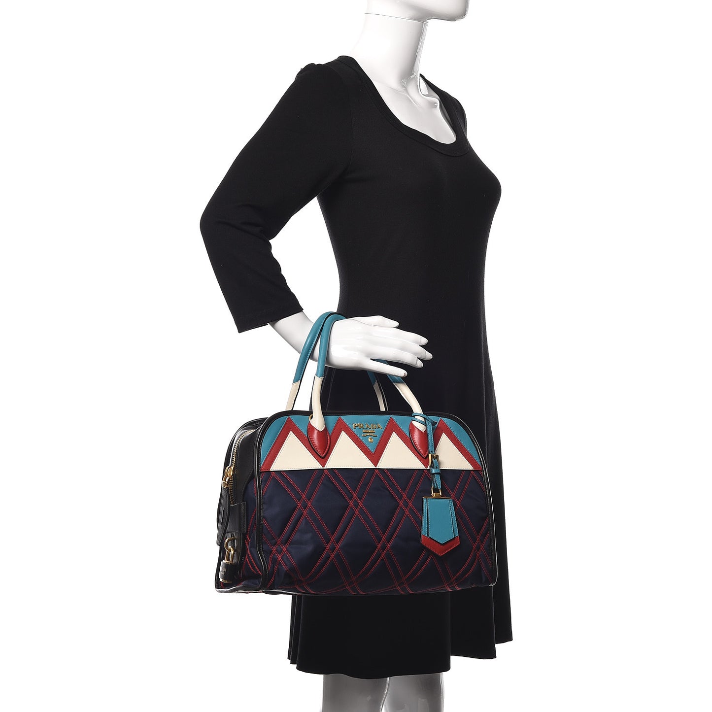 Tessuto Nylon Quilted Impunturato Bauletto Baltico Fuoco