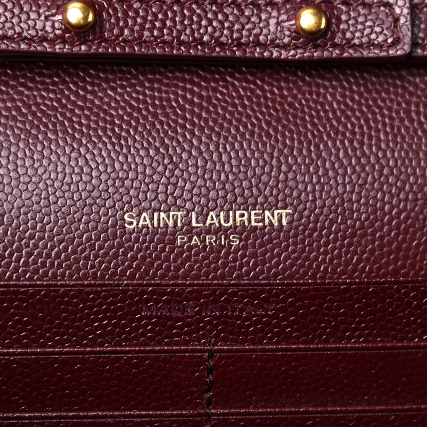 Grain De Poudre Matelasse Chevron Monogram Chain Wallet Rouge Legion