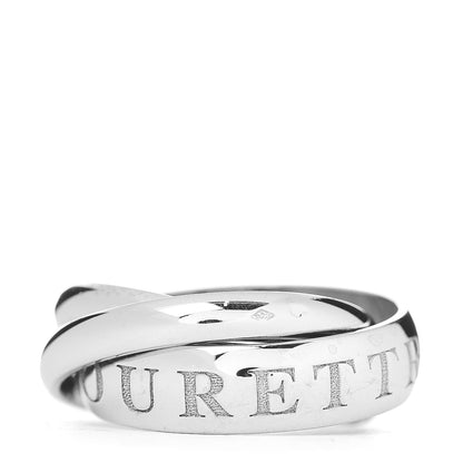 Cartier 18K White Gold 98 Xmas Limited Trinity Ring 52 6 3 of 4