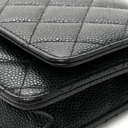 Chanel Caviar Quilted Wallet on Chain WOC Black 15 of 17