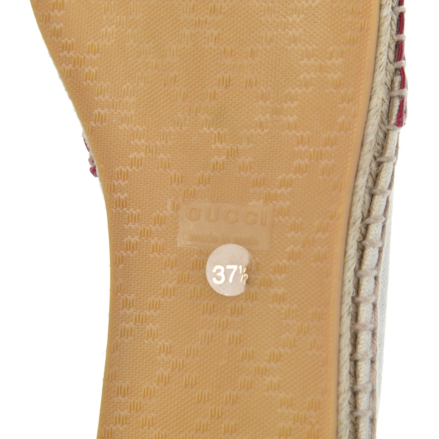 Calfskin Canvas Espadrilles 37.5 Greggio Petunia