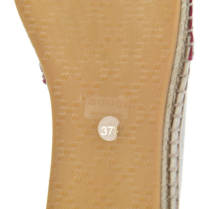 Gucci Calfskin Canvas Espadrilles 37.5 Greggio Petunia 7 of 17
