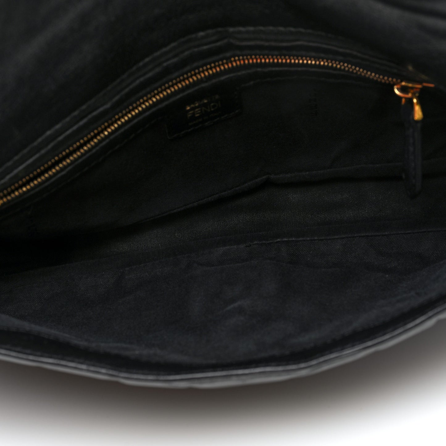 Nappa FF 1974 Embossed Baguette Black