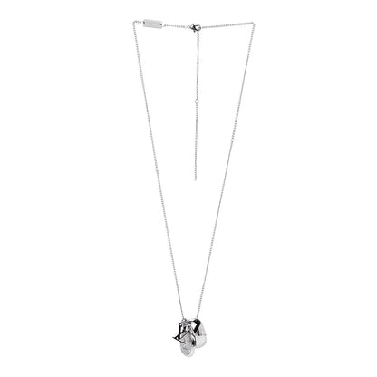Louis Vuitton Zamac Palladium Monogram Charms Necklace Silver 2 of 5