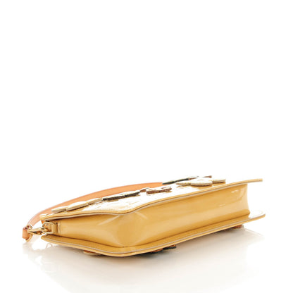Louis Vuitton Vernis Lexington Fleurs Pochette Beige 4 of 7
