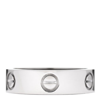 Cartier 18K White Gold 5.5mm LOVE Ring 56 7.75 3 of 5