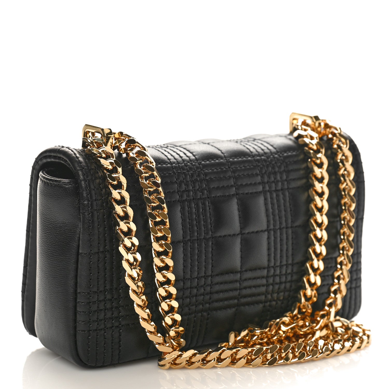 Burberry Grainy Calfskin Quilted Mini Lola Bag Black 1456368