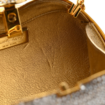 Judith Leiber Swarovski Crystal Minaudiere Clutch Silver 8 of 11