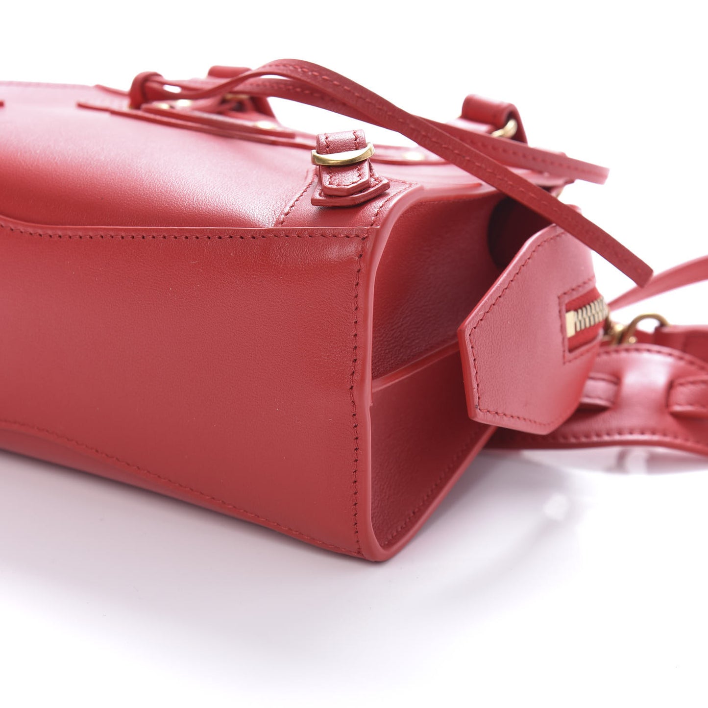 Smooth Calfskin Neo Classic Brass Hardware Mini City Red