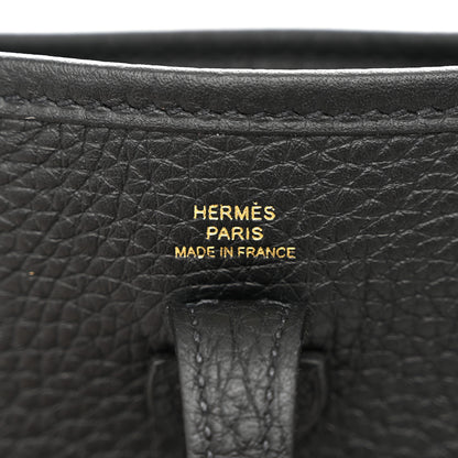 Hermes Taurillon Clemence Evelyne TPM Black 6 of 10