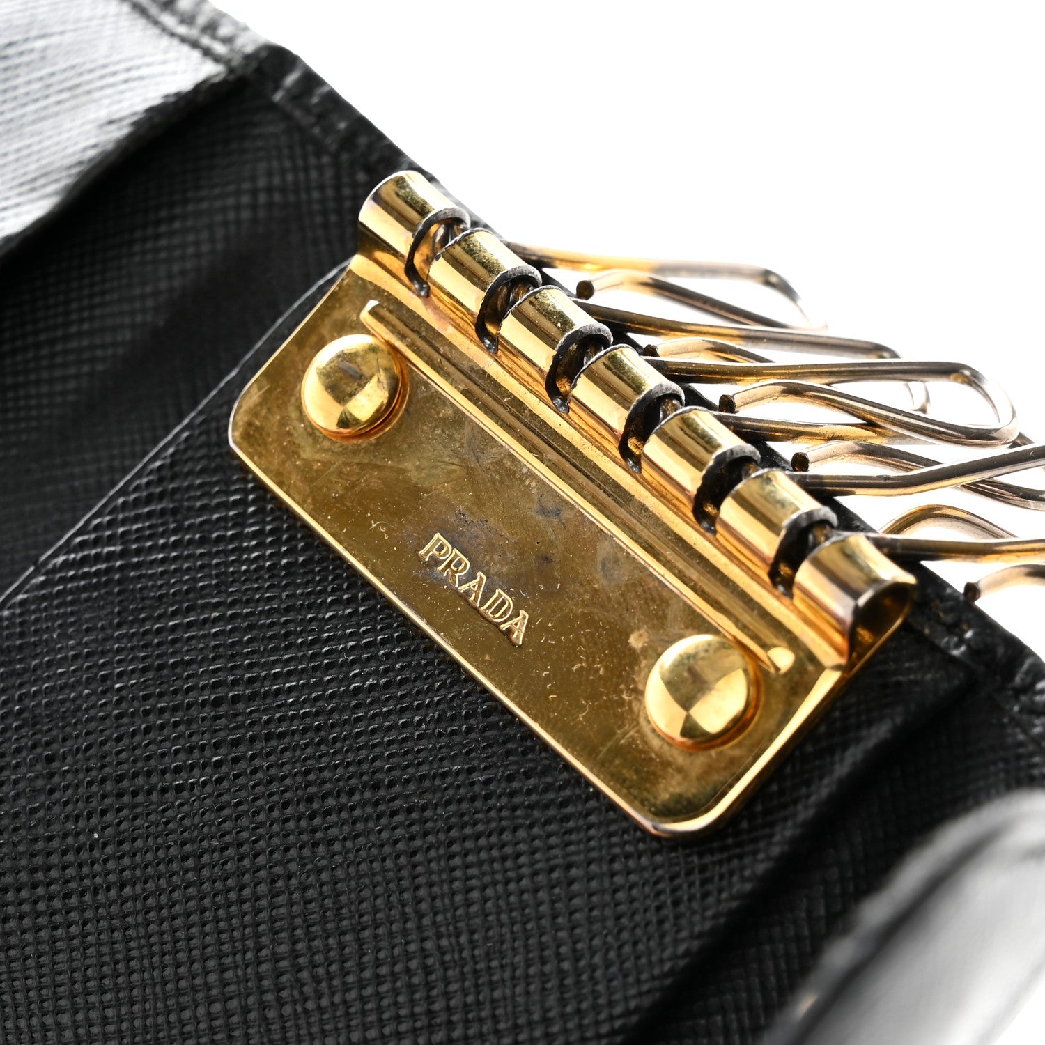 Prada Saffiano Metal 6 Key Holder Black 10 of 17