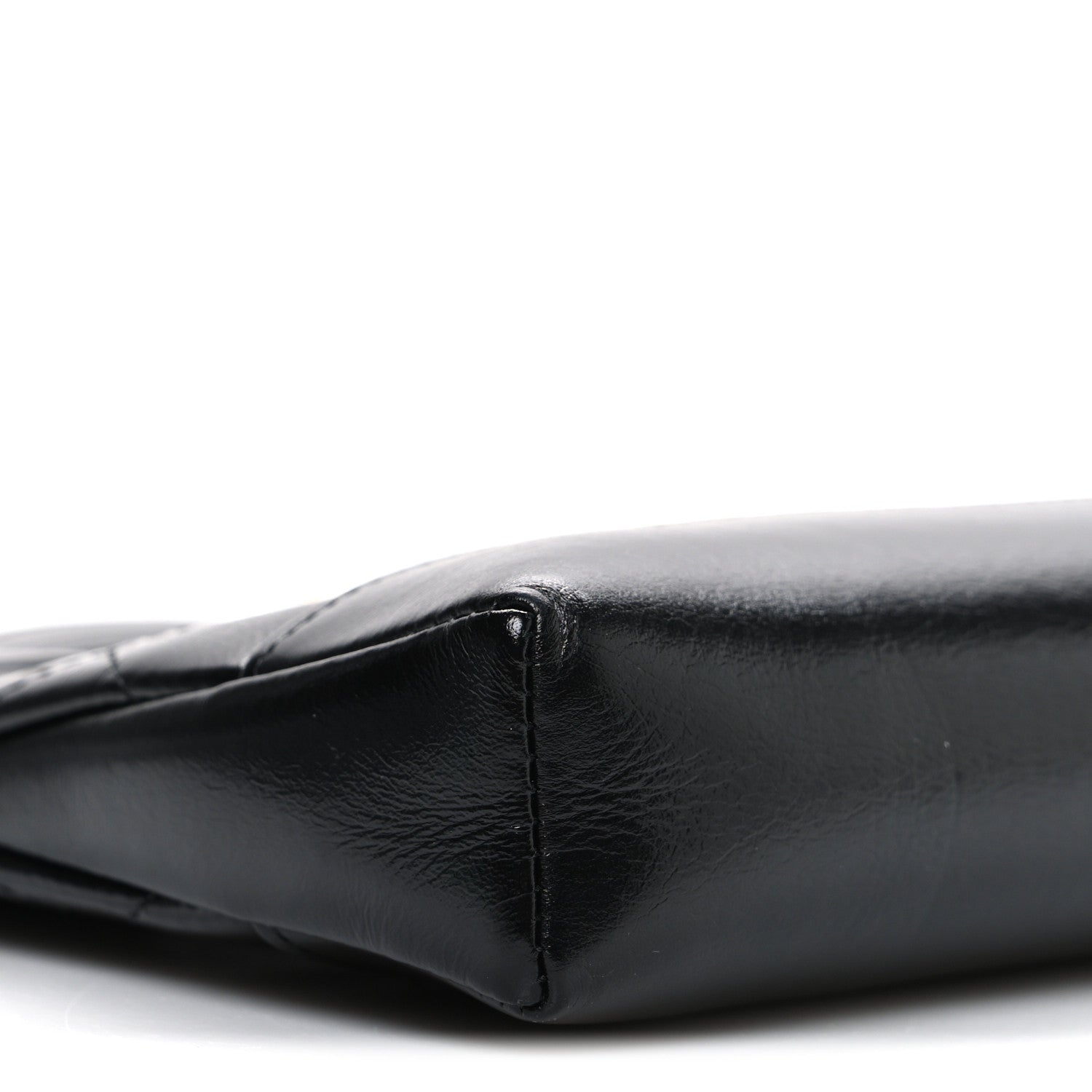 Chanel Shiny Crumpled Calfskin Quilted Nano 31 Shopping Bag Black 9 of 11