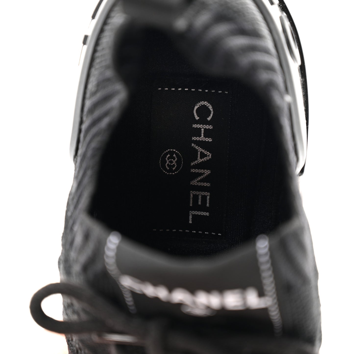 Fabric Logo Sneakers 37.5 Black