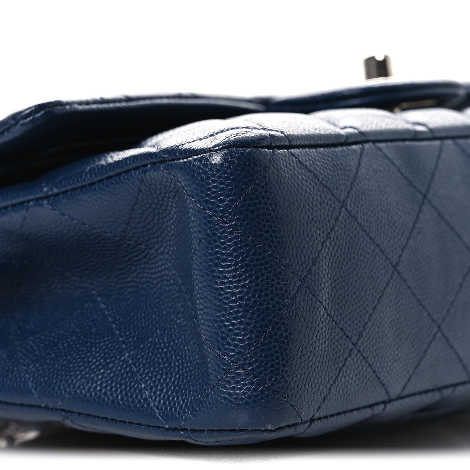 Chanel Caviar Quilted Medium Double Flap Navy 8 of 11