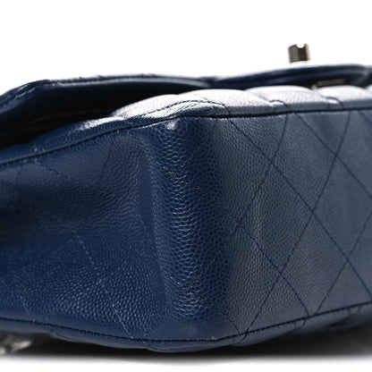 Chanel Caviar Quilted Medium Double Flap Navy 8 of 11